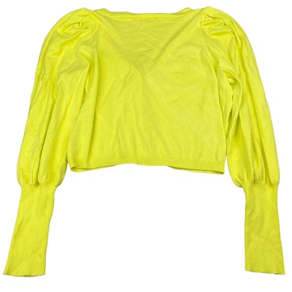 525 AMERICA Puffed-Sleeve Cropped Cardigan Sz Large - Picture 4 of 4